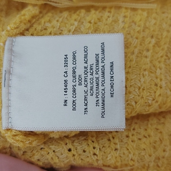 Anthropologie Pepin Knit Tank with Fringe Mustard Yellow Size Medium - Picture 7 of 7